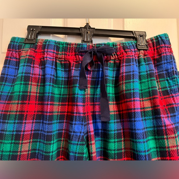 LANDS END ❤️💙 Plaid Flannel 2 Piece Pajama Set, Long Sleeve Button Down & Pants - Picture 10 of 11